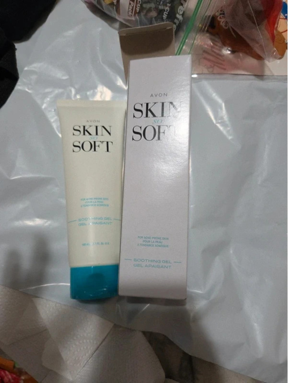 Avon skin so soft soothing gel acne prone skin